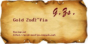 Gold Zsófia névjegykártya